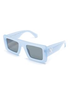 Off-White Seattle zonnebril met rechthoekig montuur - Blauw