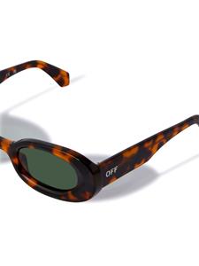 Off-White Amalfi zonnebril met ovaal montuur - Bruin