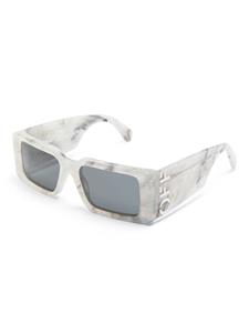 Off-White Milano zonnebril met rechthoekig montuur - Grijs