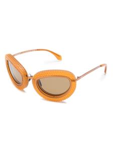 Off-White Tokyo zonnebril met cat-eye montuur - Bruin