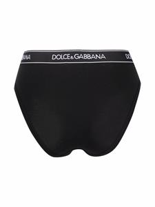 Dolce & Gabbana Slip met logoband - Zwart