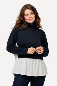 Ulla Popken Sweatshirt Sweatshirt Lagenoptik Stehkragen Langarm