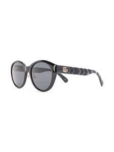 Gucci Eyewear Zonnebril met chevron-detail - Zwart