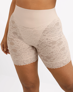 Maidenform Tame Your Tummy Lace Shorty  | Soft Nude