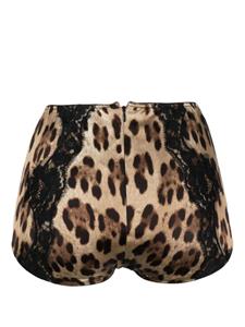 Dolce & Gabbana Slip met luipaardprint - Zwart