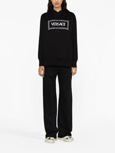 Versace Hoodie met logoprint - Zwart