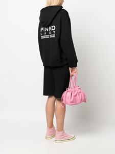 PINKO Hoodie met logoprint - Zwart