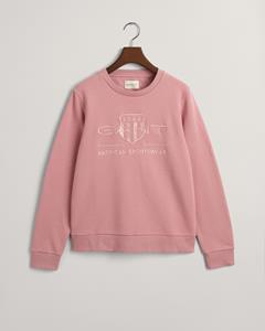 Gant Sweatshirt "REG TONAL SHIELD C-NECK SWEAT", mit glänzendem Archive Shield-Emblem auf der Brust