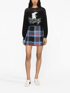 Charles Jeffrey Loverboy Mini-plooirok met tartan ruit - Blauw