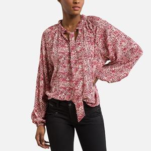 FREEMAN T. PORTER Blouse met lavallière, lange mouwen, bedrukt