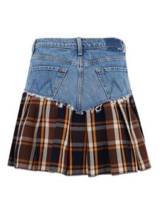 MOTHER The Fluff And Fold panelled miniskirt - Blauw