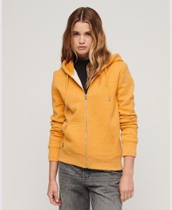 Superdry Vrouwen Essential Logo Hoodie met Rits Geel