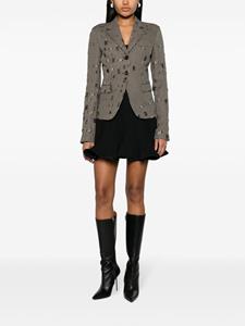 NISSA elasticated-waist pleated miniskirt - Zwart