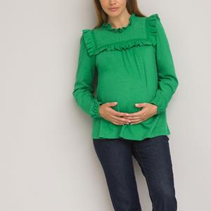 LA REDOUTE COLLECTIONS Zwangerschaps T-shirt, met volats, met lange mouwen