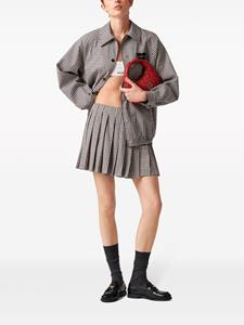 Miu Miu Mini-rok met gingham ruit - Zwart