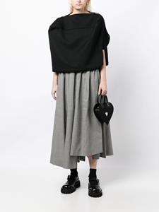 Comme Des Garçons oversized-frame wool cropped top - Zwart