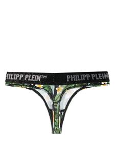Philipp Plein String met logoprint - Groen
