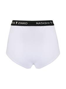 Natasha Zinko Slip met logo tailleband - Wit
