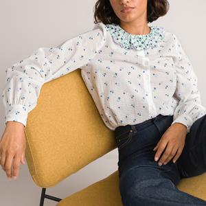 LA REDOUTE COLLECTIONS Blouse met Claudinekraag, lange mouwen