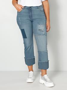 Angel of Style Jeans met patches  Blue bleached