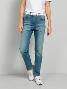 MONA Jeans met klinknageltjes langs de zijnaad  Lichtblauw