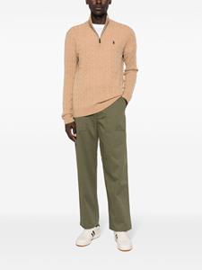 Polo Ralph Lauren logo-embroidered cable-knit jumper - Bruin