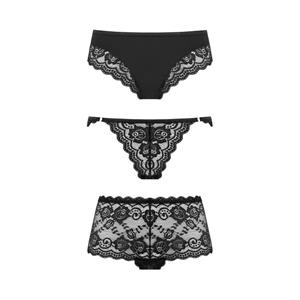 Underneath  Eden Set Van 3 Slips - Zwart