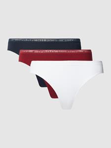 Tommy Hilfiger Underwear T-String "LACE 3P THONG (EXT SIZES)", (Packung, 3er-Pack), mit Tommy Hilfiger Logobund
