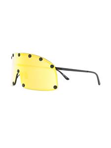 Rick Owens Shielding zonnebril met getinte glazen - Zwart