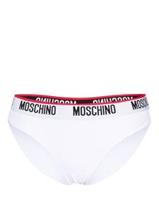 Moschino logo-waistband cotton-blend bikini briefs (pack of two) - Wit