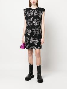 Philipp Plein Mini-jurk met print - Zwart
