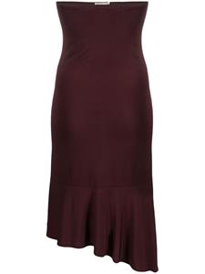Paloma Wool asymmetric strapless midi dress - Rood