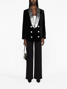 Balmain paillette-embellished velvet blazer - Zwart