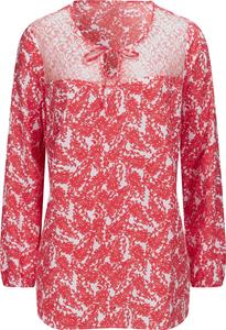 Your Look... for less! Dames Comfortabele blouse wit/grapefruit bedrukt Größe