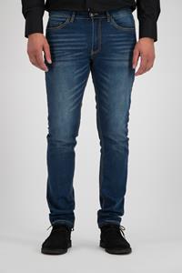 247 Jeans N334S07002 Palm Slim S07 Modern Fit - slim leg - Sand Blasted Medium Blue Stretch Denim