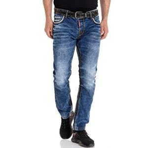 Cipo & Baxx Rechte jeans Regular met markante contrastnaden