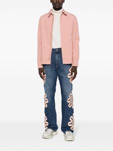 BLUEMARBLE floral-embroidered bootcut jeans - Blauw