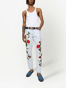 Dolce & Gabbana Jeans met bloemenprint - Blauw