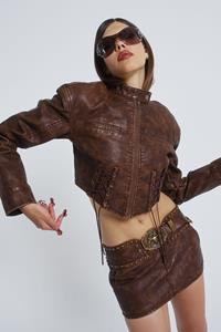 Jaded London Easy Rider Faux Leather Jacket