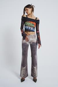 Jaded London Ride a Cowboy Low Waist Flared Jeans