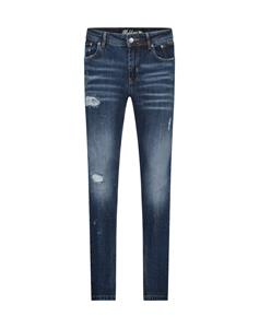 Malelions Men Stained Jeans - Dark Blue