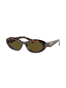 Prada Eyewear Zonnebril met ovalen montuur - Bruin