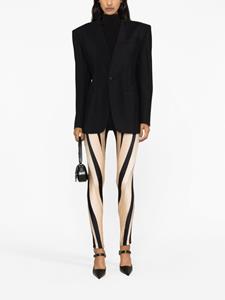 Mugler Kraagloze blazer - Zwart