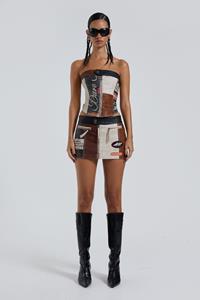 Jaded London Daytona Vegan Leather Mini Skirt