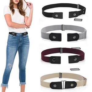 Ashe Mannen Buckleless Buckle Free Elastic Invisible Women Unisex Taille Riem Tailleband