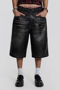 Jaded Man Ash Faux Leather Colossus Shorts