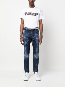 Dsquared2 logo-patch straight-leg jeans - Blauw