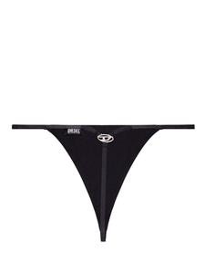 Diesel logo-plaque thong - Zwart