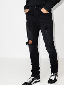 Purple Brand Jeans met gerafeld detail - Zwart