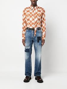 Dsquared2 distressed-effect patchwork jeans - Blauw